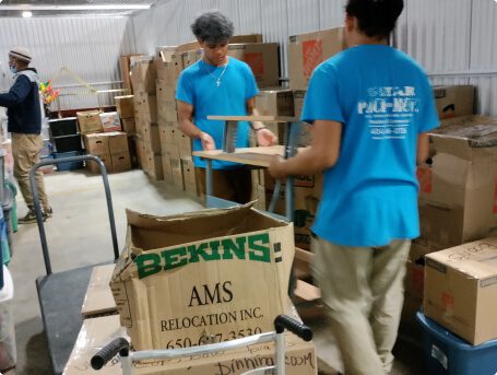 movers relocating a business